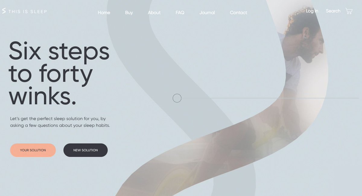 Great work! This Is Sleep by <a href="/loafcreative/">loafcreative</a> (U.K) wins #SOTD Get the perfect sleep solution by answering questions about your sleep habits shre.ly/this-is-sleep #Ecommerce #WebGL #Typography