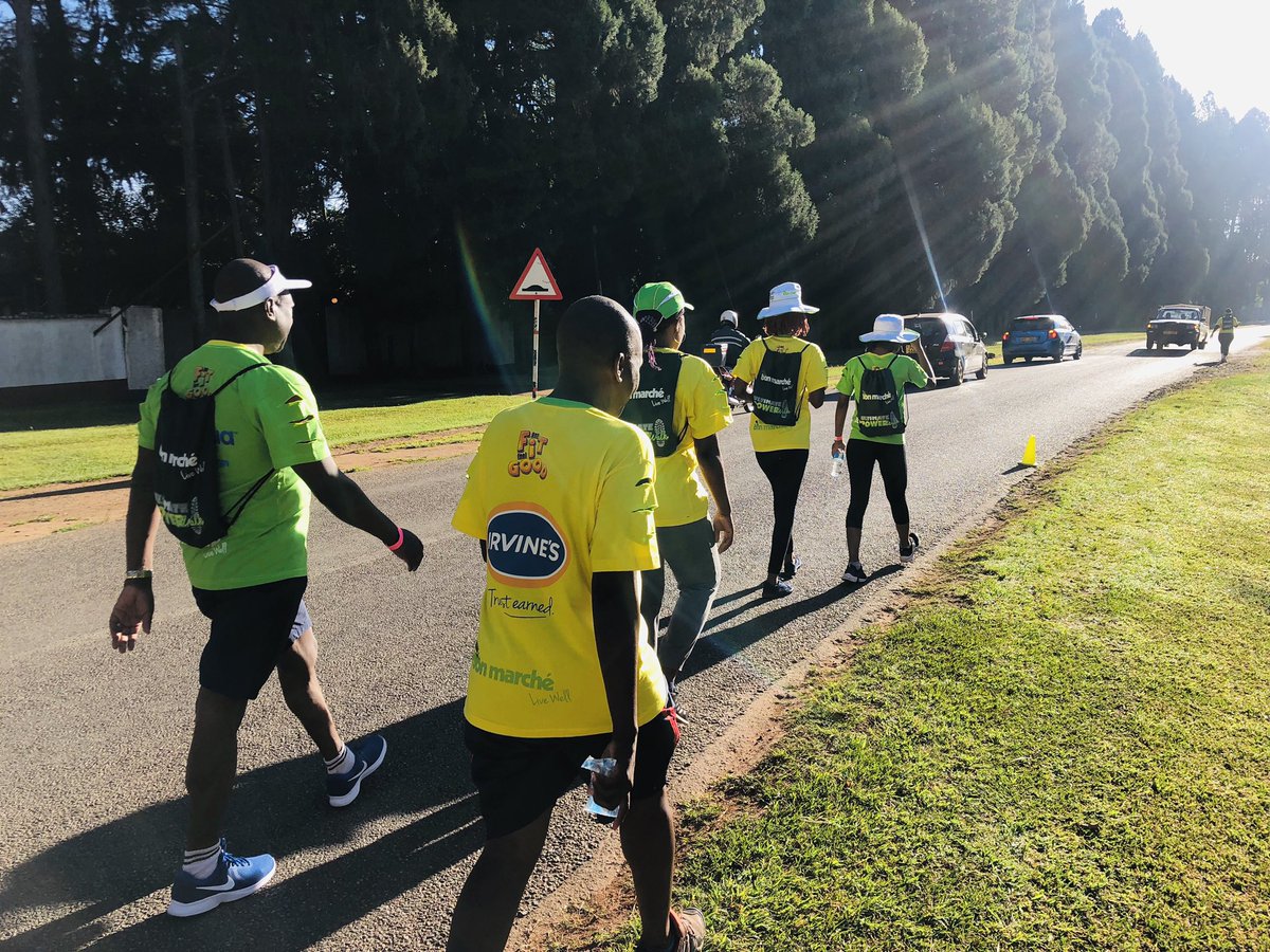ZiFMStereo's tweet photo. Scenes at the @BonMarcheZim Powerwalk. Checkpoint Borrowdale village 
#UltimatePowerWalk
#getfitfeelgood https://t.co/0hLStcWto6