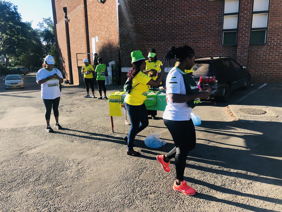 ZiFMStereo's tweet photo. Scenes at the @BonMarcheZim Powerwalk. Checkpoint Borrowdale village 
#UltimatePowerWalk
#getfitfeelgood https://t.co/0hLStcWto6
