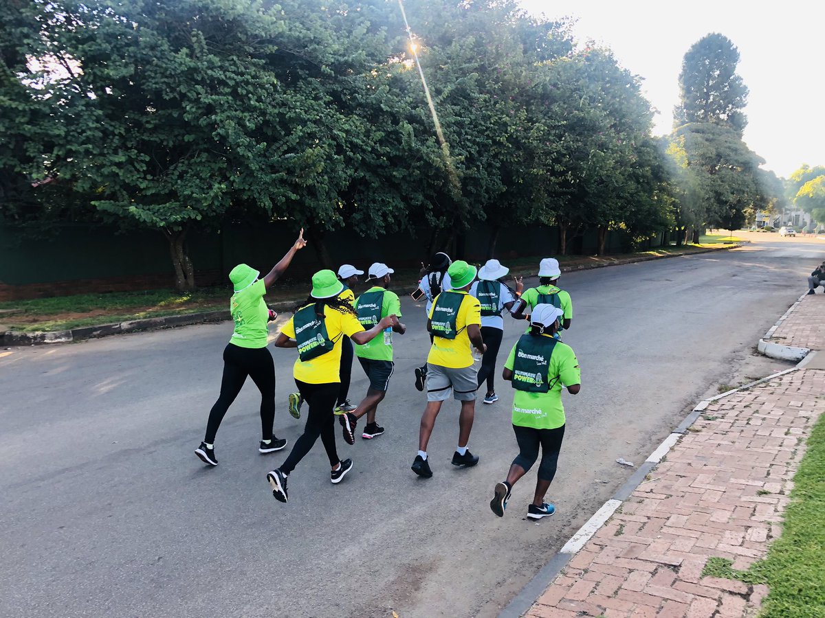 ZiFMStereo's tweet photo. Scenes at the @BonMarcheZim Powerwalk. Checkpoint Borrowdale village 
#UltimatePowerWalk
#getfitfeelgood https://t.co/0hLStcWto6