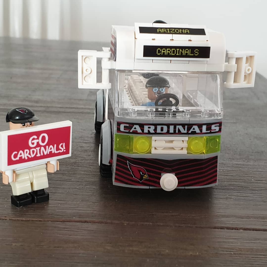 BirdgangDownUnd's tweet photo. @AZCardinals Happy Birthday to me. The party bus is ready for the upcoming season #birthdaypresent #paradebus #bricks https://t.co/TSsSHMjLvg