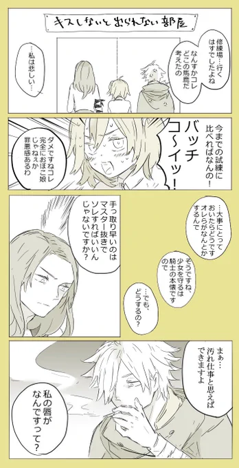 ※IQ2くらいの中身のないギャグ
※なんでも許せる方向け
※ロビフ・ぐだ子・トリスタン
●●しないと出られない部屋～弓クラス～ 
