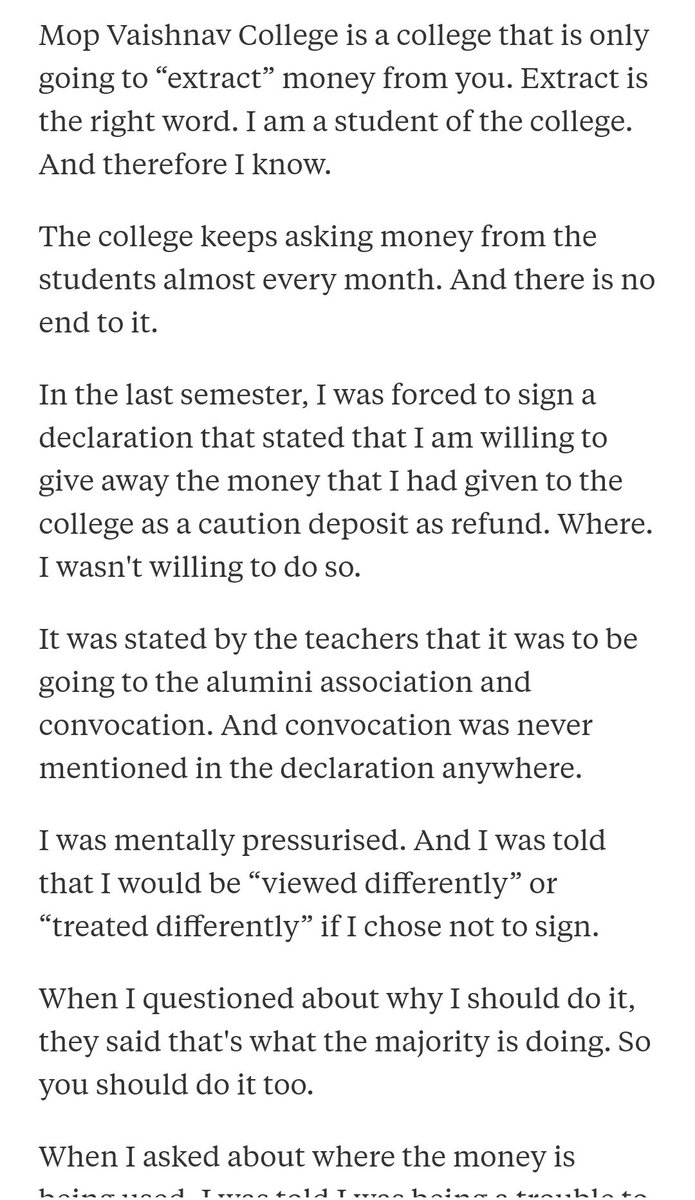 pandya_mega's tweet photo. If this has ever happened to you or if you have a similar opinion.Retweet and share. #democracyisit #collegescam #exploitationfullstop #hellochange https://t.co/s4nxhzXKSQ