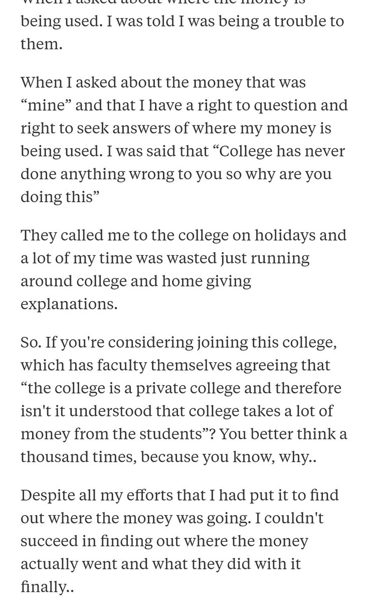 pandya_mega's tweet photo. If this has ever happened to you or if you have a similar opinion.Retweet and share. #democracyisit #collegescam #exploitationfullstop #hellochange https://t.co/s4nxhzXKSQ