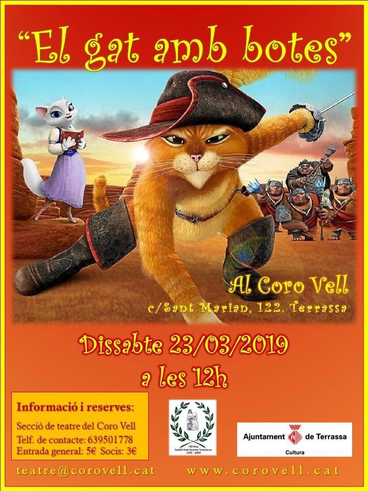 🎭 Avui teatre infantil al migdia 🕛
Us hi esperem!
#Terrassa #culturaTRS