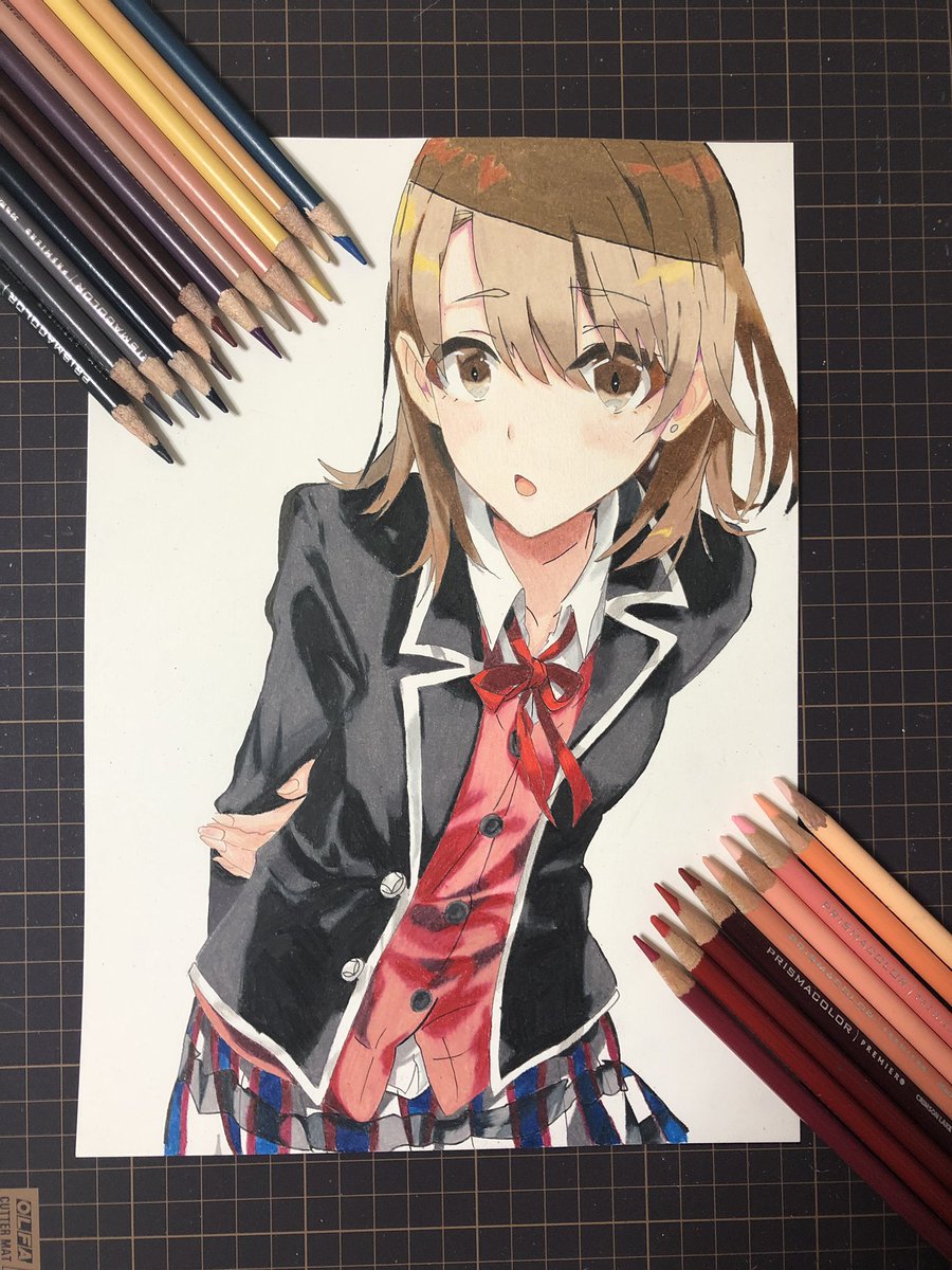 sup_3030's tweet photo. 俺ガイル3期やったーーーー！！！
ってことでいろはちゃんを描きました！

いやぁスカートがめちゃくちゃ大変でした💦

よかったらいいねとリツイートよろしくお願いします😆

#俺ガイル
#一色いろは
#イラスト
#模写
#少しでもいいと思ったらRT https://t.co/vDQzhzZKuj