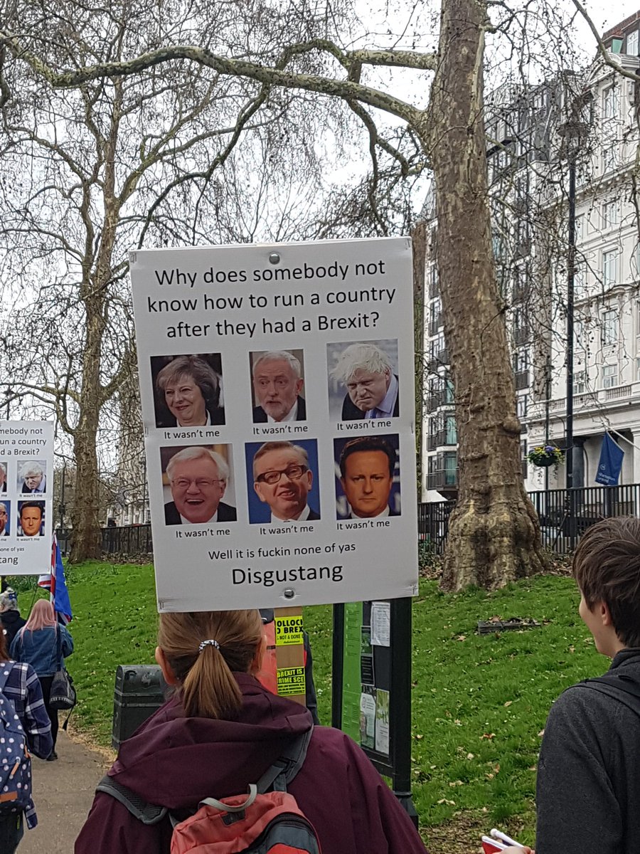 peligrosojoe's tweet photo. What a sign #peoplesvote #discustang https://t.co/2h4Xa4onbd