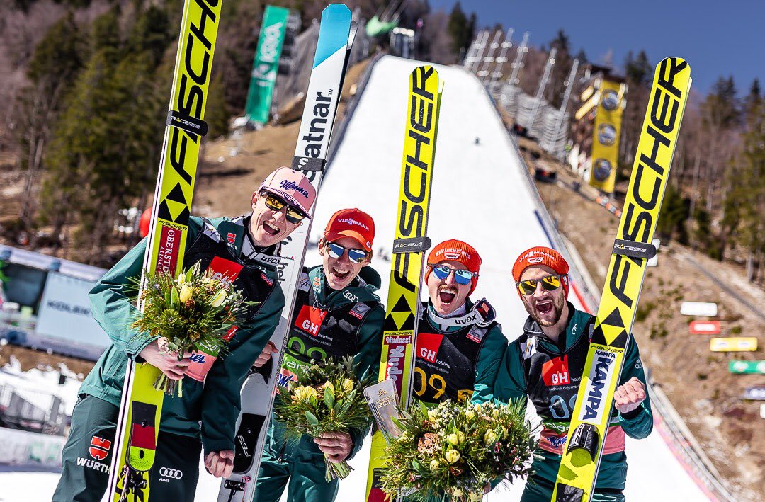 Richard_Freitag's tweet photo. Second place in the last team competition of the season ๐ฉ๐ช๐ฅ๐ช๐ผ Congrats to Poland ๐๐ผ #Winterfans #nudossi #livetoski #seiz #fly4MOre https://t.co/id8R9G9BX6
