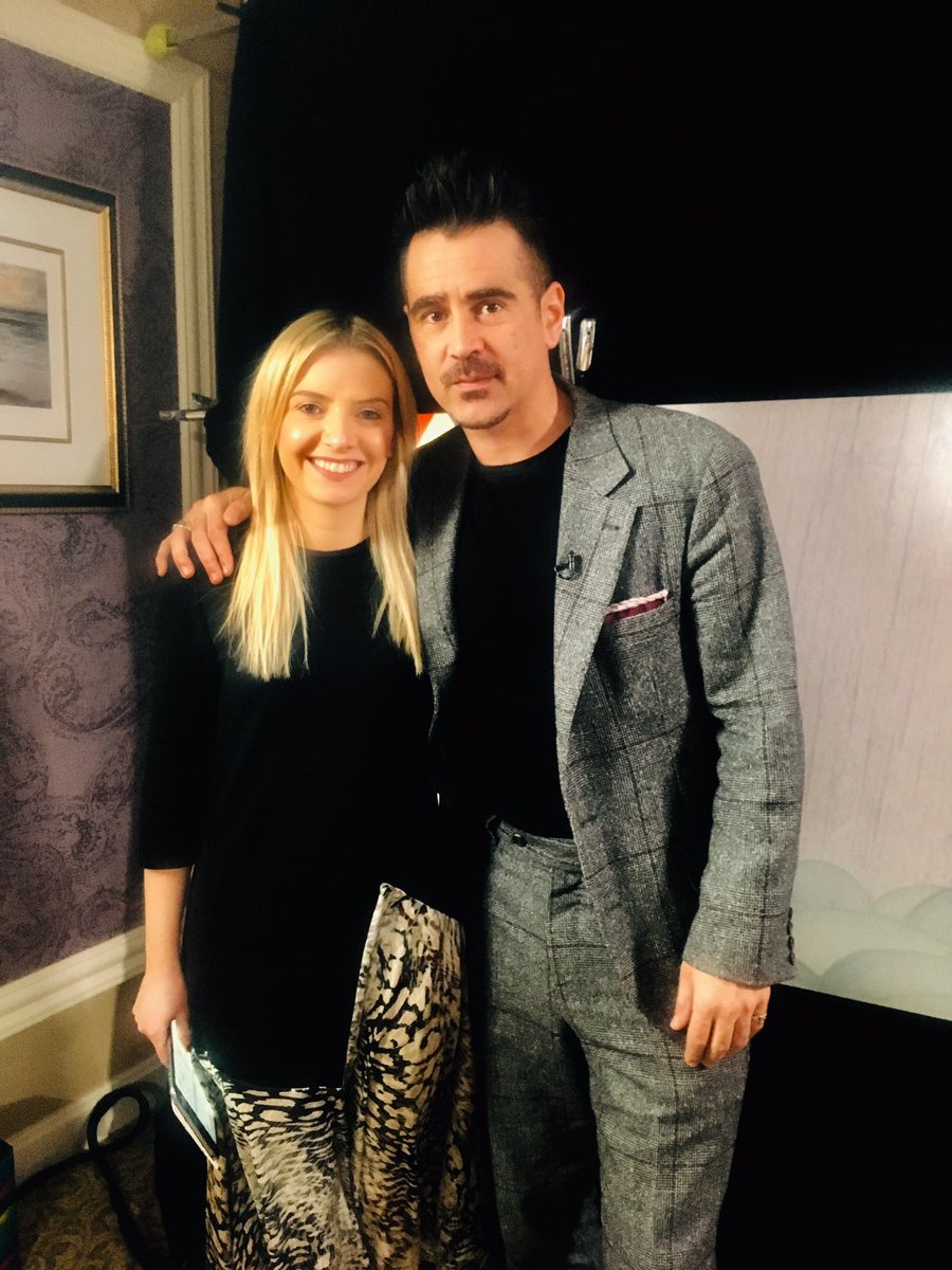 LauraD_RTE's tweet photo. Always a pleasure chatting to Mr Farrell. Interview will be flying over to @RTE_Ents next week #dumbo #colinfarrell #timburton https://t.co/mjC28979nE