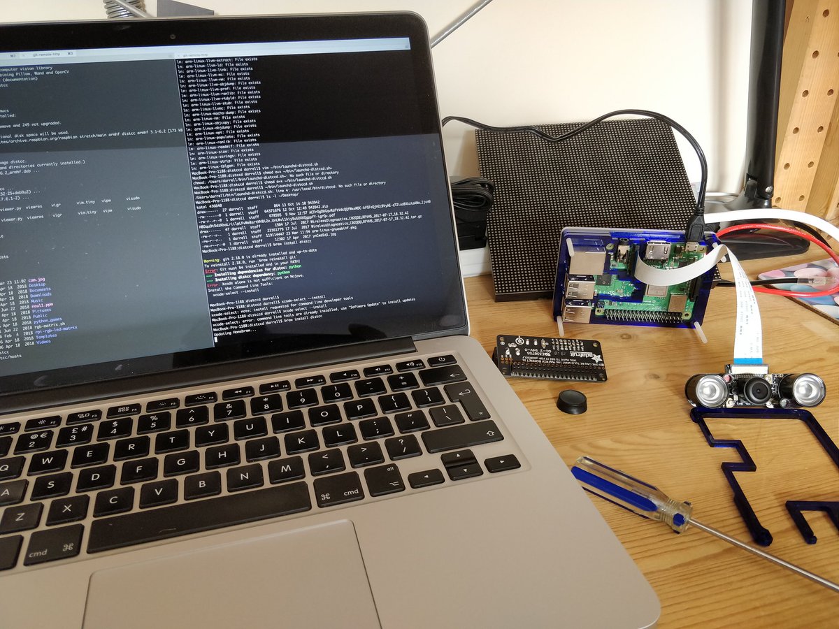 d4rr3ll's tweet image. Today will mostly be a #raspberrypi #opencv #rgbmatrix #adafruit #nodered kind of day