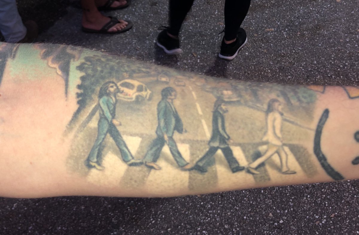 BeatlesOnBeach's tweet photo. Met this Gentleman last night! He has a very cool tattoo! What do you think?                                                                    #BeatlesOnTheBeach #Ink    https://t.co/U0jePaXS1o

#DelrayBeach #SouthFlorida #TheBeatles #Festival #Fun #EdgarWinter #ClassicRock https://t.co/P87usa6teL