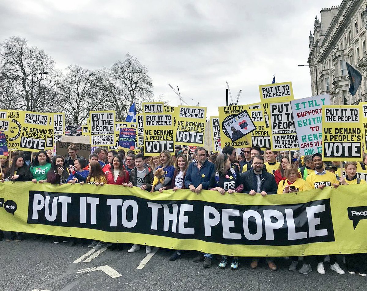 Today we’re demanding a People’s Vote - where myths are put aside for facts. Fact: Every Brexit scenario will make Britain worse off.

We’re not asking the elites to decide - we want the decision to be put back to the people.

Agree? Retweet this now! 🇪🇺🇬🇧

#PutItToThePeople