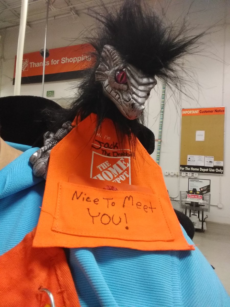 DaxxFox's tweet photo. Welcome one of our new hires! He's very quiet but is always happy to help. Don't let his size fool you, he's a fierce competitor for credit and voc!
#Branson3038 #thd3038 #drabbit #puppet #homedepot https://t.co/qt1cJ1nNX1