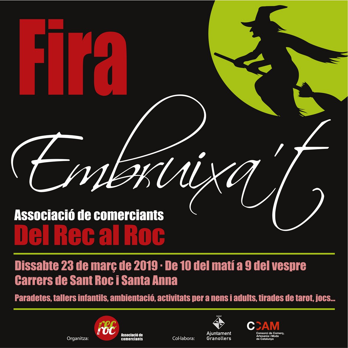 granollers's tweet photo. Bon dia! Primer dissabte de primavera amb #fires i #mercats a Granollers: 
mercat setmanal del dissabte a la pl. Corona i a Can Bassa, Fira Embruixa’t, Festival del disseny, Encants solidaris i Fira Abac-Gra.
+info: https://t.co/gCjMB2Au0K https://t.co/XtmlC6sfio