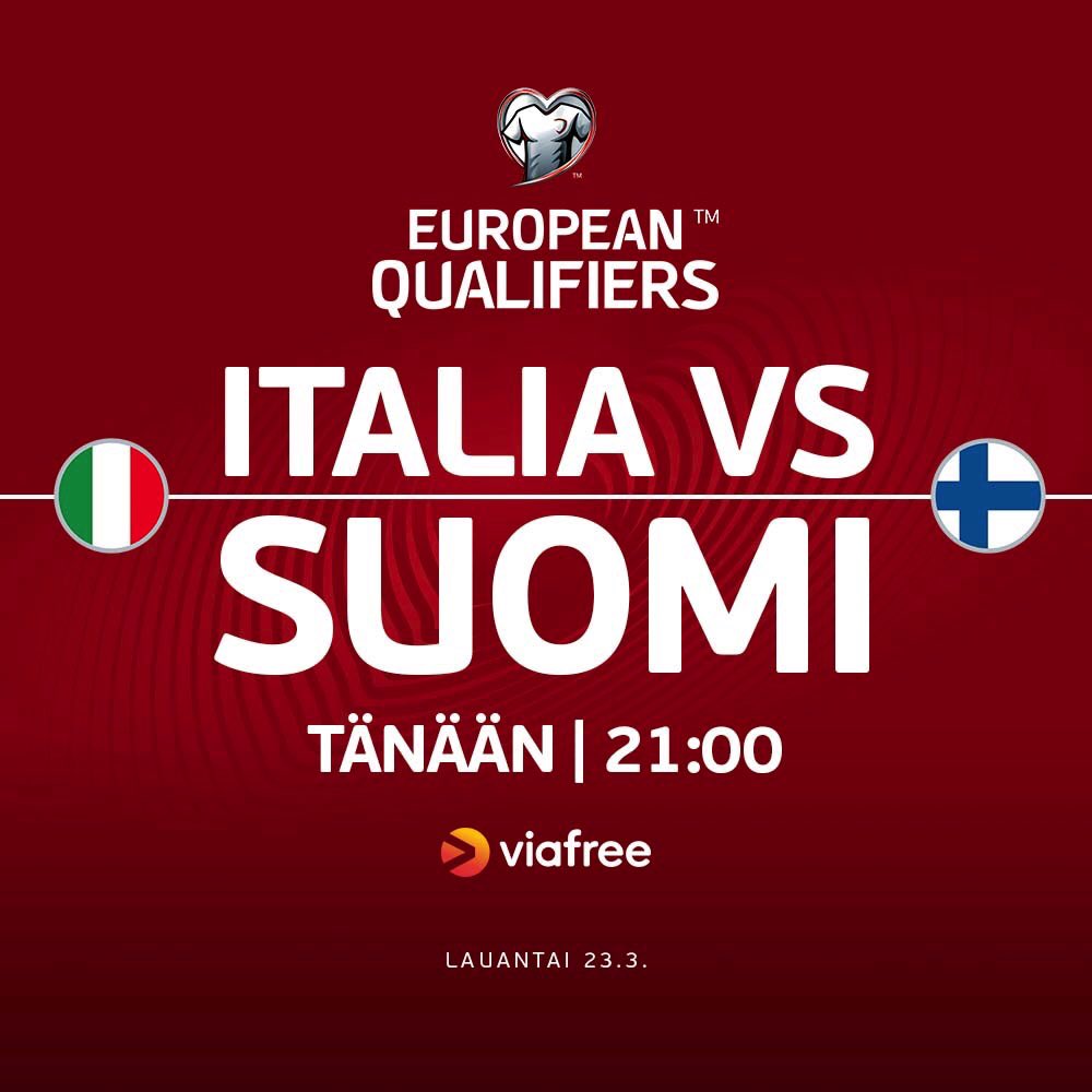 viafreefi's tweet photo. Tänään huudetaan @huuhkajat VOITTOON! 🇮🇹⚽️🇫🇮

#Huuhkajat #Viafree #EMkarsinnat https://t.co/zmpPEJTCxE