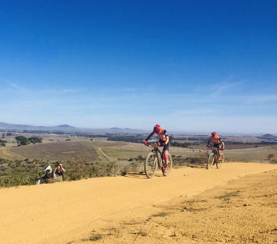 CapeEpic's tweet photo. Our lead #EpicWomen are through the @LandRoverZA #TechnicalTerrain and on their way to water point 2. https://t.co/LI4tsCyEVN
