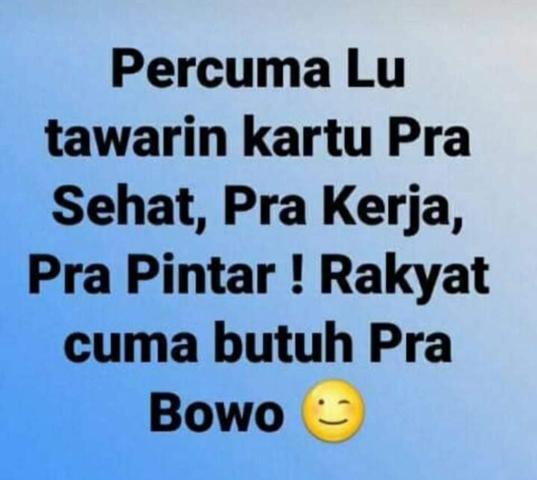 zyahdhan's tweet photo. Ngak butuh pra apapun yg kamu tawarkan, kami butuh Prabowo
#INAelectionObserverSOS
#17April2019GantiPresiden
@jokowi @prabowo @sandiuno @MbahUyok @marierteman @MCAOps @AchmatJamhari @PSidik22 @Gerindra https://t.co/K1KULIGDtV