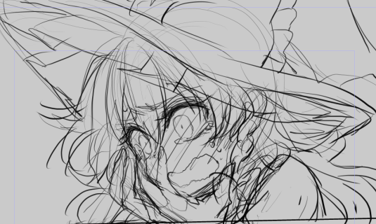 赤面魔理沙描くと元気でる 