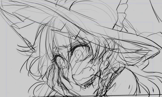 赤面魔理沙描くと元気でる 
