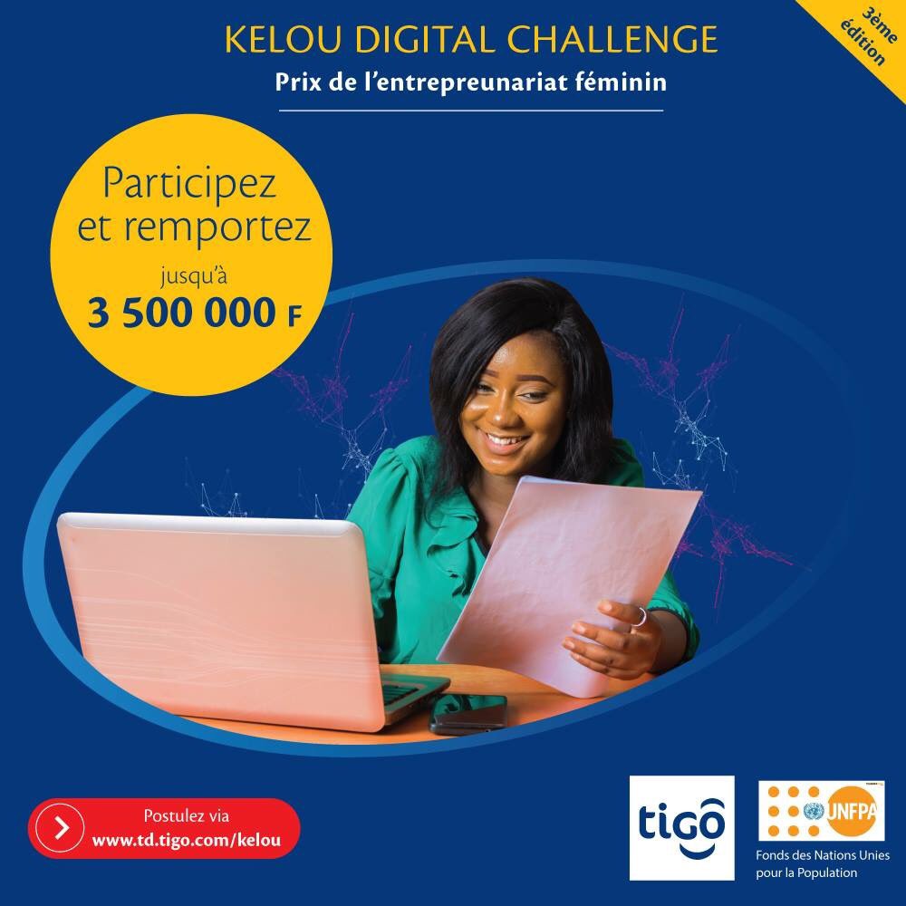 SNladny's tweet photo. 📣@tigotchad et @UNFPATCHAD lancent la 3ème édition du "Kelou Digital Challenge" récompensant les tchadiennes porteuses d’initiatives dans les TICS. 
Ouvert aux femmes âgées de 18 à 55 ans, porteuses d’initiatives dans les TICS et résidant au Tchad: https://t.co/0HFHrD0wbU
#Adjib https://t.co/4cboNAeKVS