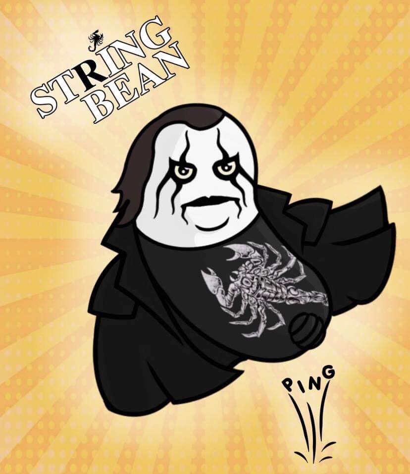 WriterDjb's tweet photo. The Bean They Call STrING!!!STrING BEAN @Sting #sting #stinger #scorpiondeathlock #90s #wwf #wwe #wcw #ping #elbeano #wrestler #tagteam #wrestling #jumpingbean #art #design #wrestlingart #artwork #sketchbook #characterdesign #prowrestling  #sketch #illustration #draw #fanart https://t.co/j551y1dDqt