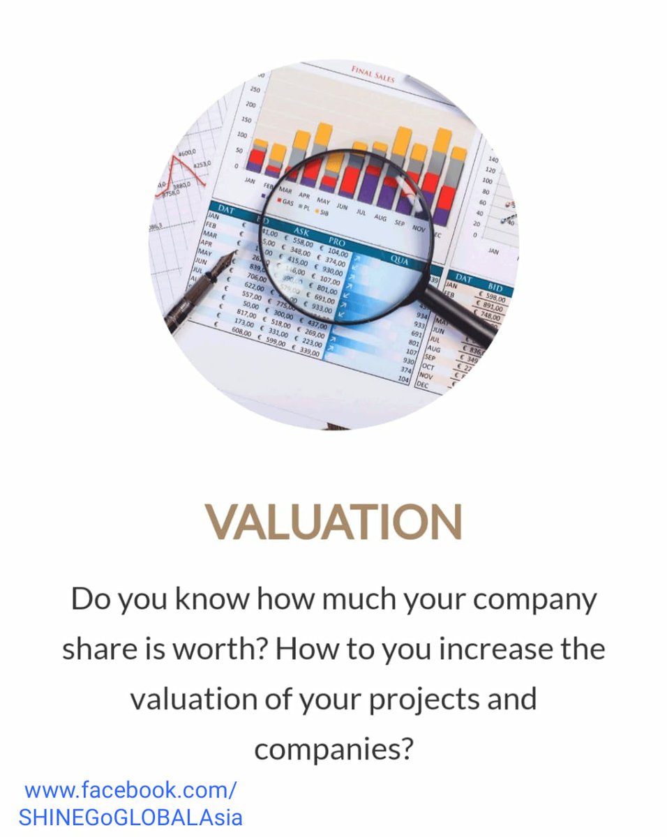 shine_goglobal's tweet photo. Valuation of company is a vital part to know the real worth of YOU &amp; YOUR BUSINESS
Better NOW... Start working on it https://t.co/pHZeLxmGMM