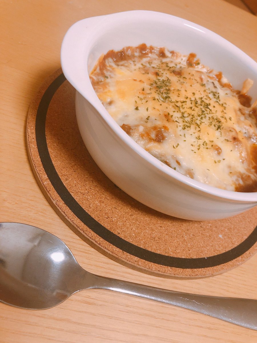 S_Bhapi's tweet image. 夕飯はナスのミートグラタンでした🍆🧀明日も仕事！頑張ろうー！