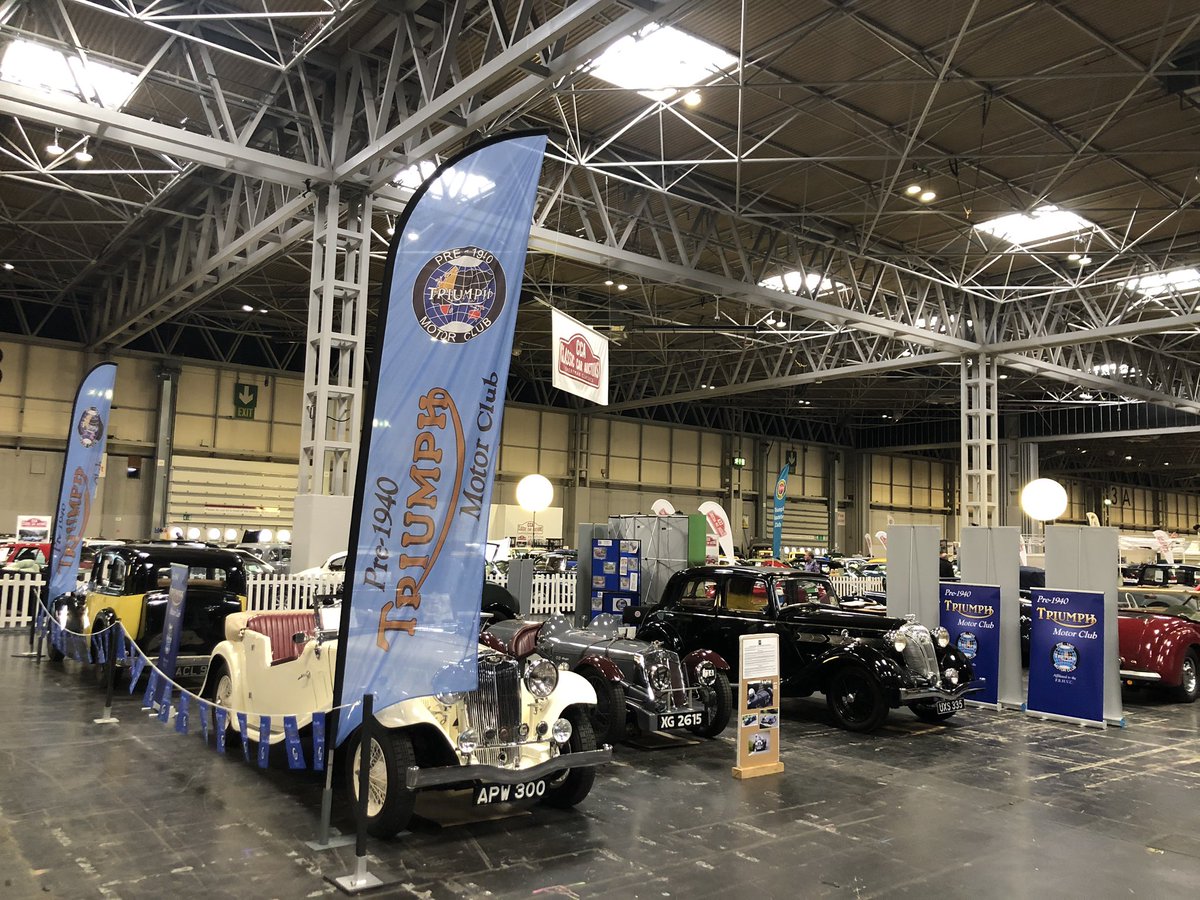 pre1940triumph's tweet photo. Good Morning from @prac_classics @NECRestoShow here at @thenec!We’re here in Hall 3, Stand 230 with a superb variety of Pre-War Triumph’s. Tickets are still available on the door. We look forward to seeing you! https://t.co/ZrML6PPJfe