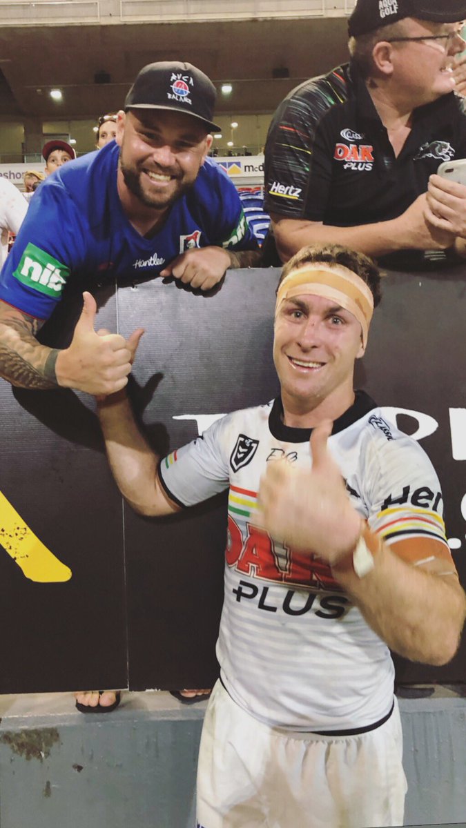 mattrich07's tweet photo. He might play for the Panthers but how goods meeting your idol &amp; favourite NRL player @jim_jim86 #absolutelegend #whosaidjimmycanttackle https://t.co/YqpGpxA4Bl