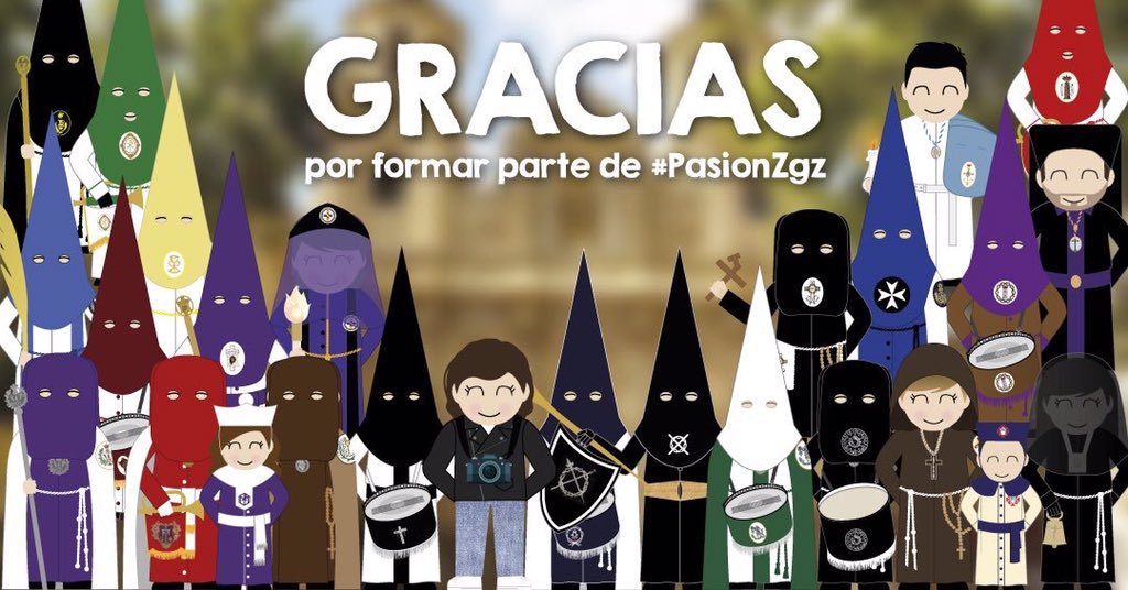 Hace 5 años, cuando empezamos con #pasionzgz, la #semanasantazgz apenas tenía un hueco en las redes. Hoy la comunicación digital de las cofradías es de 10 y creo que es menos necesaria esta labor. Este año me doy un descanso... ¡Aunque seguro que nos vemos por las calles! ☺️🥰