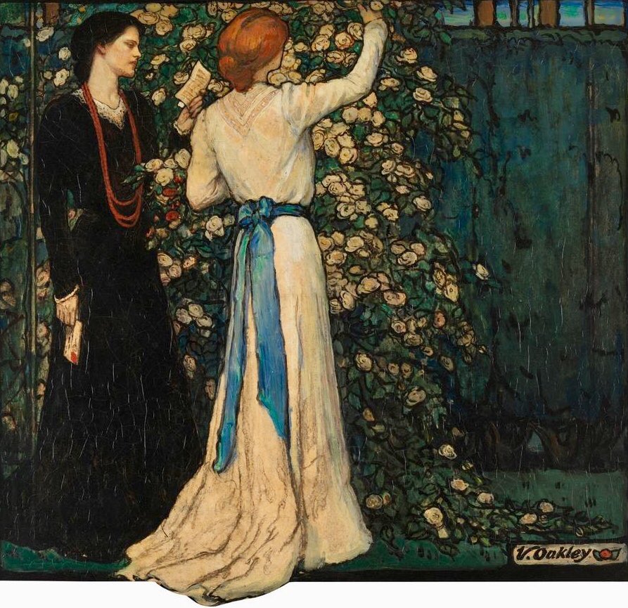 ArtGuideAlex's tweet photo. Another Red Rose Girl... #VioletOakley #RedRoseGirls  @Art_VintageNH https://t.co/iDg8OSSXQS
