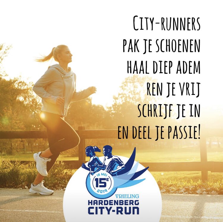 HARDLOOPKRIEBELS? | Wat een fantastisch hardloopweer en perfect om je in te schrijven voor de 15e <a href="/vrielingadvies/">Vrieling Adviesgroep</a> Hardenberg City-run op 18 mei 2019!!!! Kies hier je afstand en doe het!: hardenbergcityrun.nl/nl/mee-doen/af… <a href="/CityRunHberg/">Hardenberg CityRun</a> <a href="/loopmaatjes/">Loopmaatjes</a> <a href="/runnersworldnl/">Runner's World NL</a> 🏃🏻‍♂️🏃🏻‍♂️🏃🏻‍♂️🏃🏻‍♂️🏃🏻‍♂️🏃🏻‍♂️🏃🏻‍♂️👍👊