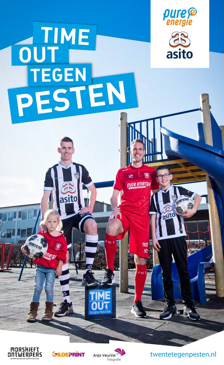 anjaveurink's tweet photo. Time Out Tegen Pesten vanaf 22.3 op #stadskantoorenschede @Gem_Enschede #canisius @PureEnergieNL  #asitobv @fctwente @HeraclesAlmelo @Morskieftontw @MondiceReclame @motivatiephd @WoutBrama_ #timbreukers @ernie308 #timeouttegenpesten https://t.co/3jHQUrwgpw 👊🍀 https://t.co/JKi5fKIwEE