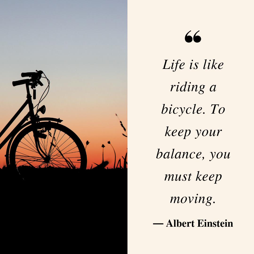 iccessories's tweet photo. To keep your balance, you must keep moving. #SaturdayThoughts https://t.co/iz1q68G5VU