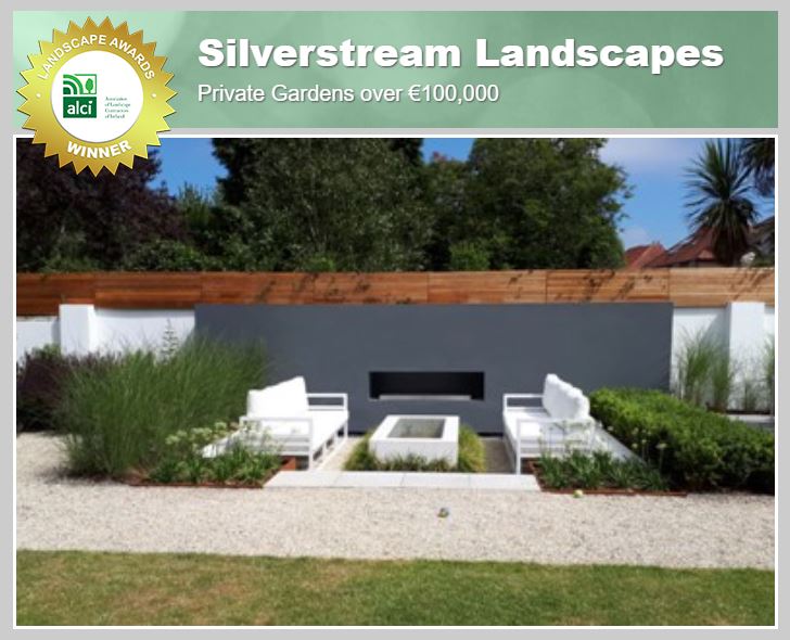 Winner of the #ALCIAWARDS for a private garden over €100,000 is Silverstream Landscapes .

Congratulations to Silverstream Landscapes and all nominated. See the full list of winners online - alci.ie/awards/