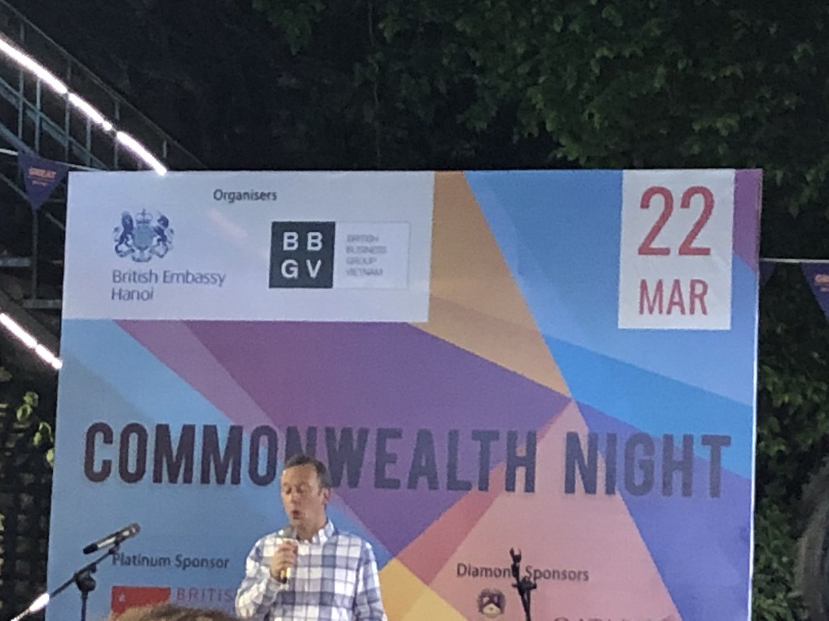 Great evening celebrating the Commonwealth hosted by #GarethWard #GB #HMAmbassador #Vietnam #Hanoi #GreatBritain #Business #Global