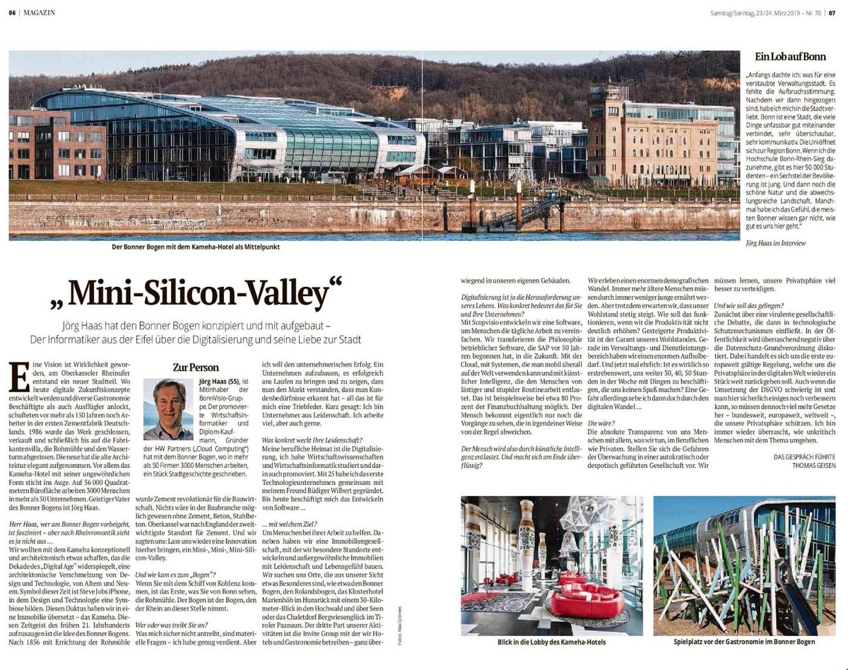 JoergEHaas's tweet photo. Mini Silicon Valley am Bonner Bogen
Vielen Dank an Thomas Geisen für diesen netten Beitrag über den Bonner Bogen und mich.
https://t.co/BdumrqSvFy https://t.co/4EzKaSxPfp