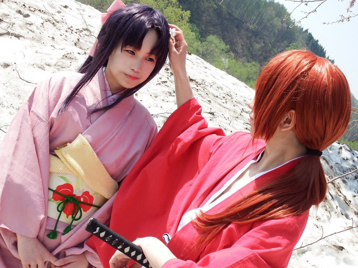 コスプレ再掲】 るろうに剣心 緋村剣心＆神谷薫 君と夢見草 一緒なら花