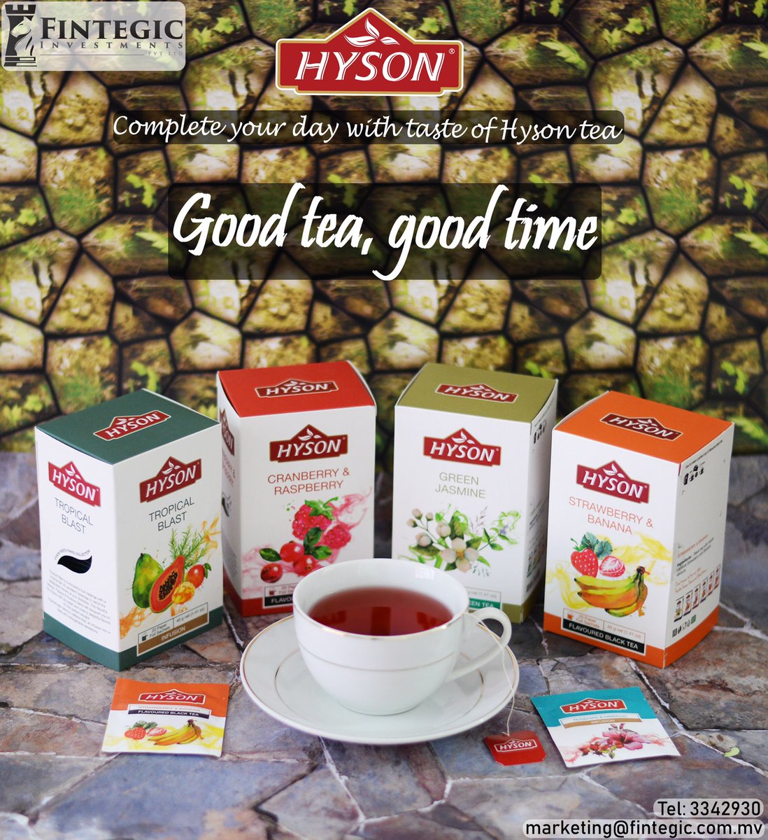 FintegicMV's tweet photo. Good tea, good time 

#Hysontea #organictea #relaxtea #Maldives #fintegicinvestments #tea https://t.co/U5TD9DBhPd