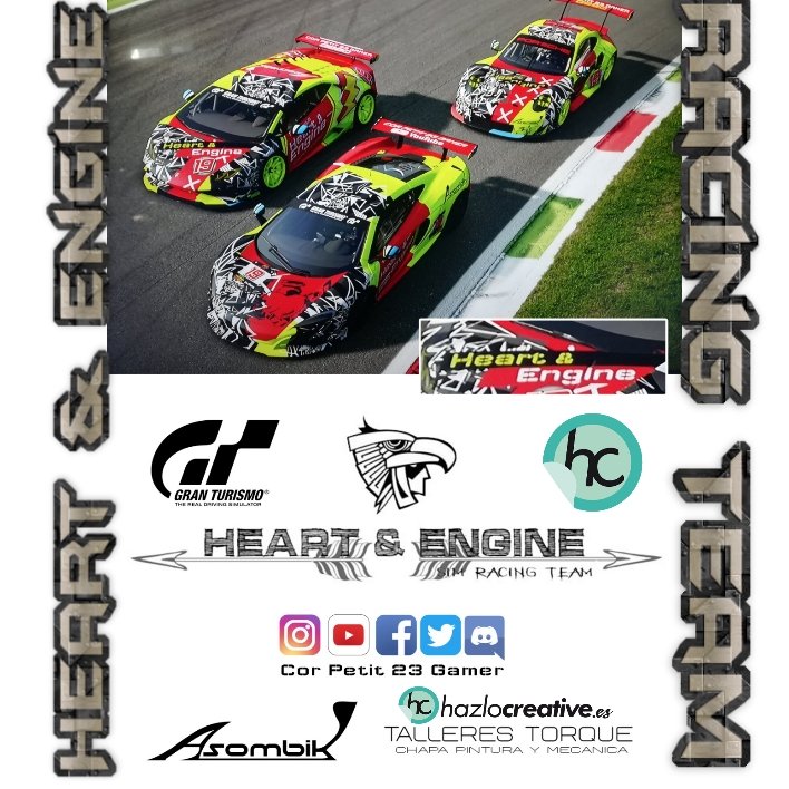 <a href="/EscuderiaGTMX/">ESCUDERIA GRAN TURISMO MEXICO</a> @espana_gt <a href="/evo_latam_cel/">Campeonato EVO LATAM</a> <a href="/cyberspeed_es/">Cyberspeed</a> @C_WEC <a href="/ORMAsimracing/">ORMA Simracing Team</a> Me suena de algo ese indio, buena presentacion