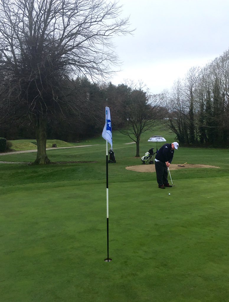 GG4Cancer's tweet photo. We're swinging in the rain ... Such a glorious feeling as our 'Lough Erne to County Down' campaign continues through Belfast. Yesterday @ShandonParkGC became the 14th club in Northern Ireland to raise the Global Golf4 Cancer Flag ⛳️ #NIMadeforGolf #CancerAwareness #SupportGSTT https://t.co/S3Ryus3kq8