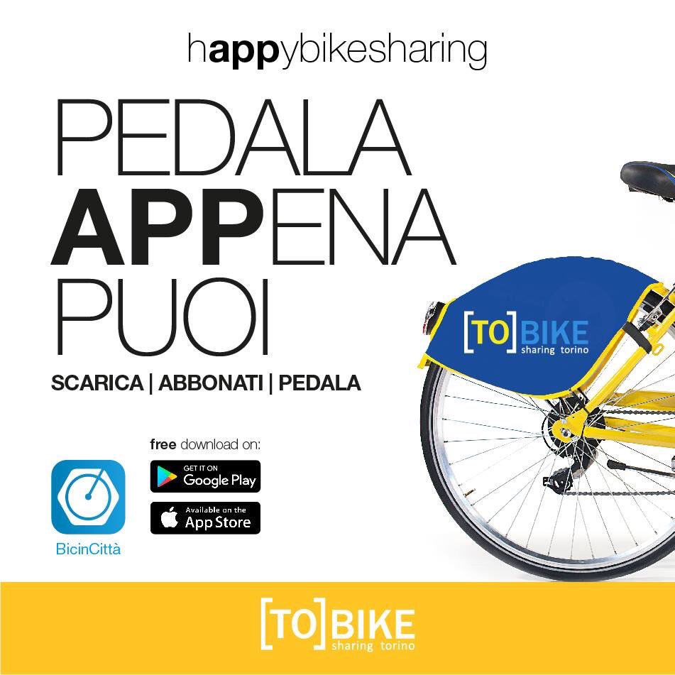 bicincitta's tweet photo. 📳[TO]BIKE &amp; La #nuova #APP #BicinCittà
Sblocca la bici con un solo tocco!
➡️#Scaricala e #pedala > https://t.co/k2dHyXO4r7 #tobike #bikesharing #Torino https://t.co/fgLx2oEho7