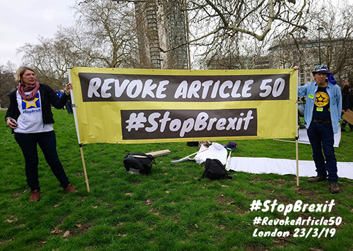 StopBrexitMarch's tweet photo. Today we march to revoke Article 50 and stop brexit
#RevokeArt50Now #RevokeArticle50 #RevokeA50 #StopBrexit #StopBrexit #StopBrexitFloat https://t.co/MKv6SpL7tL