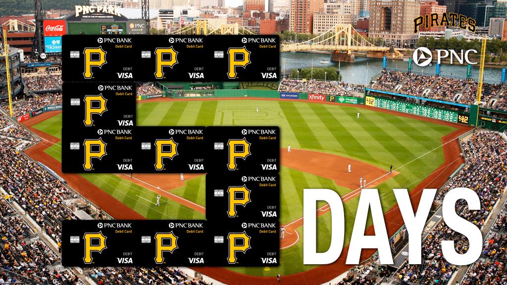 Pirates's tweet photo. Only 5 more days until #OpeningDay. RT for a chance to win tickets to our home opener thanks to @PNCBank! https://t.co/edcskJRwSK https://t.co/N1ya1prPbA