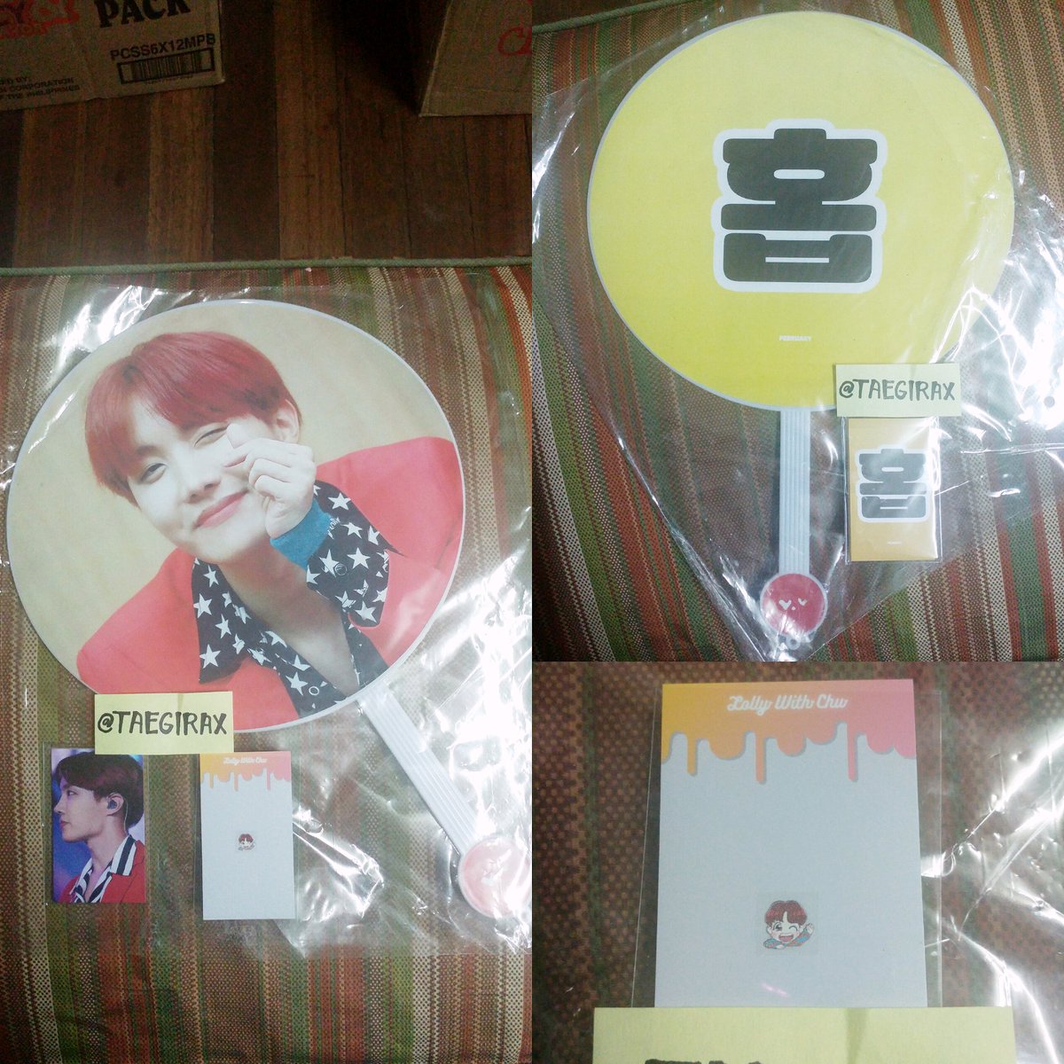 [🇵🇭 PH ONLY] PLS HELP RT

💗 "ON-HAND/STOCK SALE" 💗

🍭Lolly With Chu🍭 J-HOPE Big Fan Set by FEBRUARY 
 
> Consists of Big Fan (30cm), Photo Card Set &amp; Electro-magnetic Sticker

🎁With Freebies from me
📝Details+Form: goo.gl/SZuqox