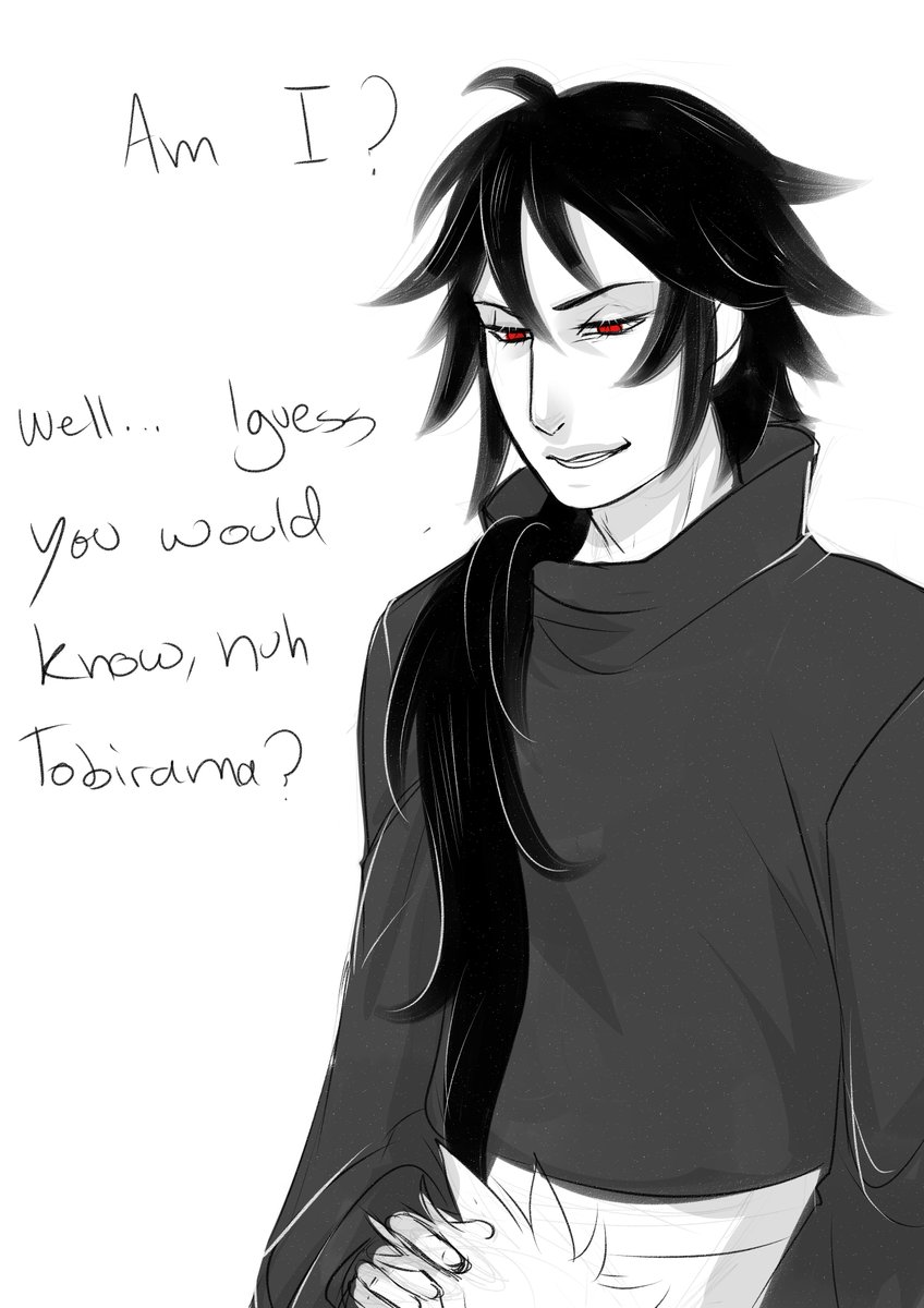 In which Izuna is a ghost and haunts Tobirama for the rest of his life;;; # izuna #tobirama #izutobi #naruto, image size:848x1200