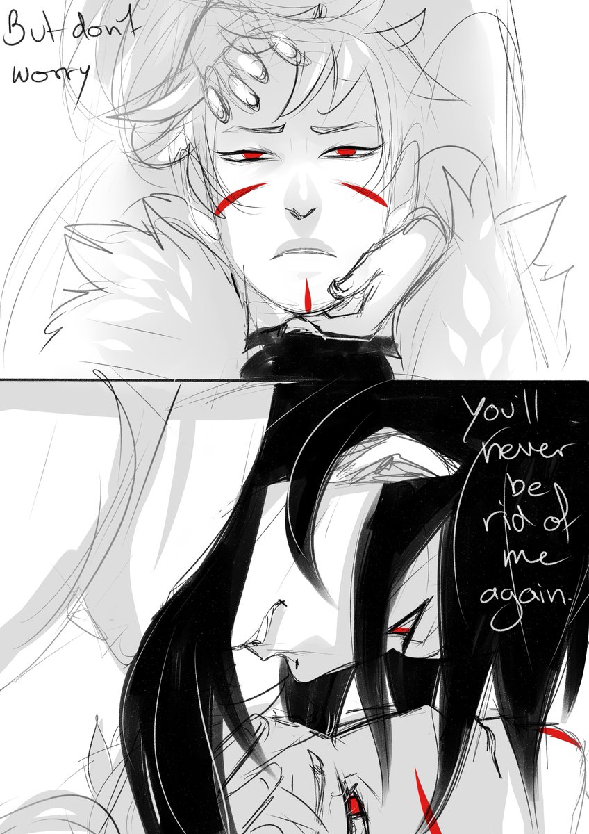 In which Izuna is a ghost and haunts Tobirama for the rest of his life;;; # izuna #tobirama #izutobi #naruto, image size:848x1200