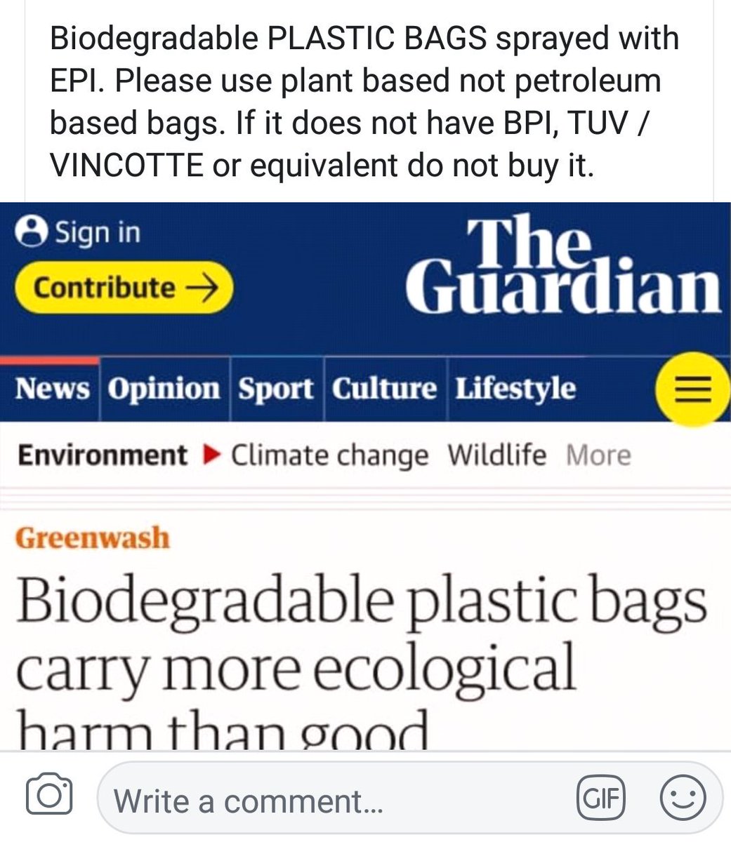 SonjaRay15's tweet photo. Today I am beyond UPSET &amp; ANGRY. Selling Oxo-Degradable PLASTIC additive added bags is deplorable and UNETHICAL GREEN-WASHING. I'm done with Fake BIO BAGS #plasticpollution #CapeTown #saveouroceans #plasticfree https://t.co/L3HSni0b9d