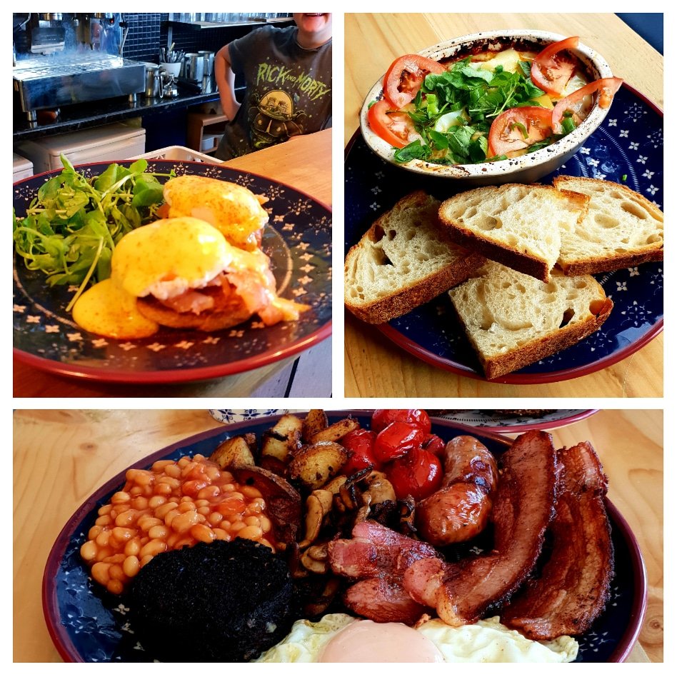 Greetings Baysiders. Open for breakfast, brunch and lunch. Veggie, vegan and G.F. options. Don't forget that tomorrow we're serving a giant Yorkshire filled with either slow cooked brisket, super succulent chicken breast or our nutty vegan roast and you can bring a bottle!!