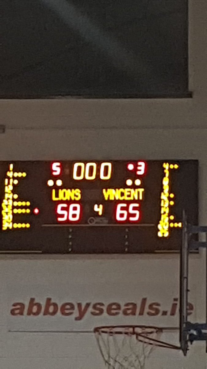 Our U18s coached by Josko ended this season with another great win and the only team to defeat Lions in the Dublin league this year!

A close match, with both teams winning 2 Qs each. However Vincents were on form tonight 65-58
Scorers were Jake Verschoyle (25) &amp; Alex Devitt (20)